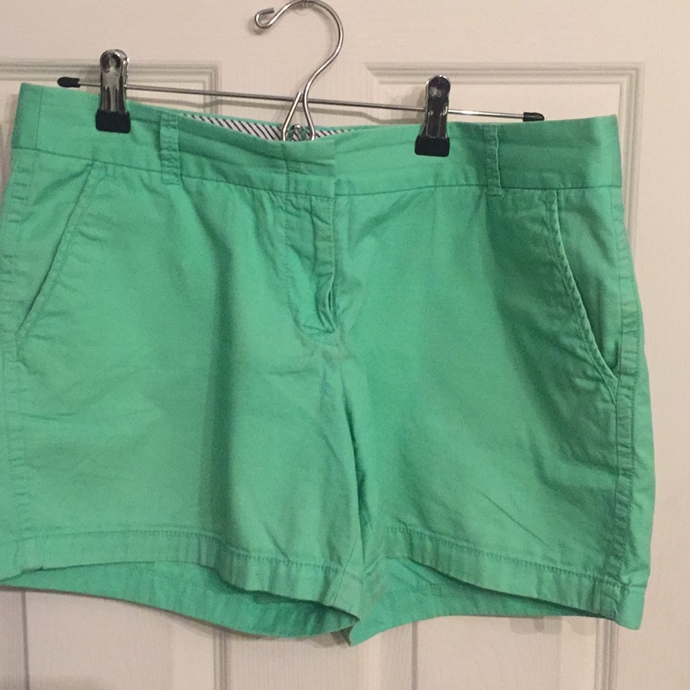 Green J.Crew shorts